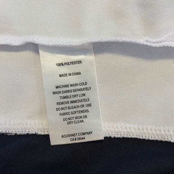 FootJoy Navy Blue White Short Sleeve Polo Shirt Large - Picture 5 of 5